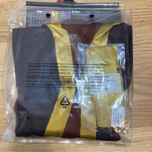 Nickelodeon Avatar Costume Zuko NWT Kids Medium 8 Boys Youth - Picture 3 of 4